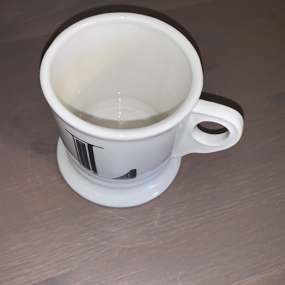 Anthropologie Cream and Black Ceramic Letter L Monogram Mug - Picture 6 of 7